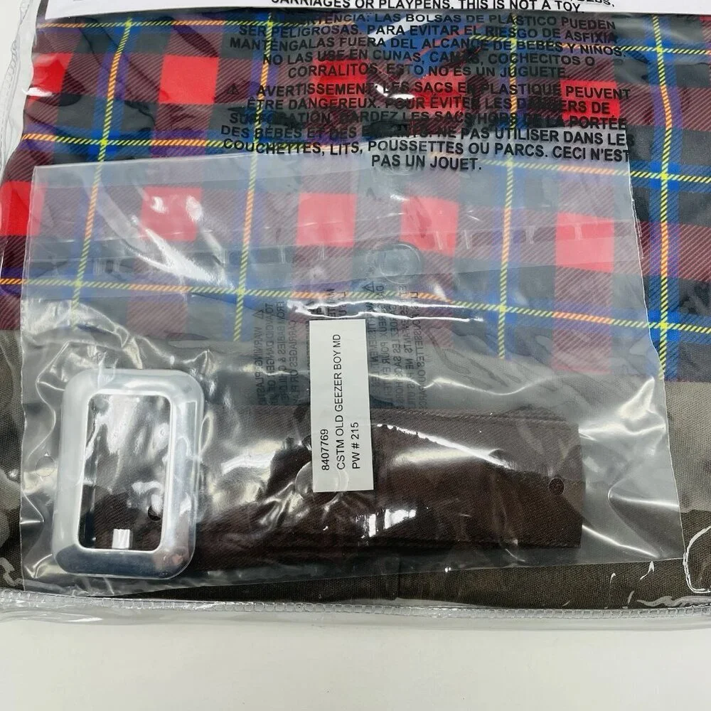 Old Geezer Youth Child Boys Size Medium 8-10 Halloween Dress Up Costume - Picture 5 of 8